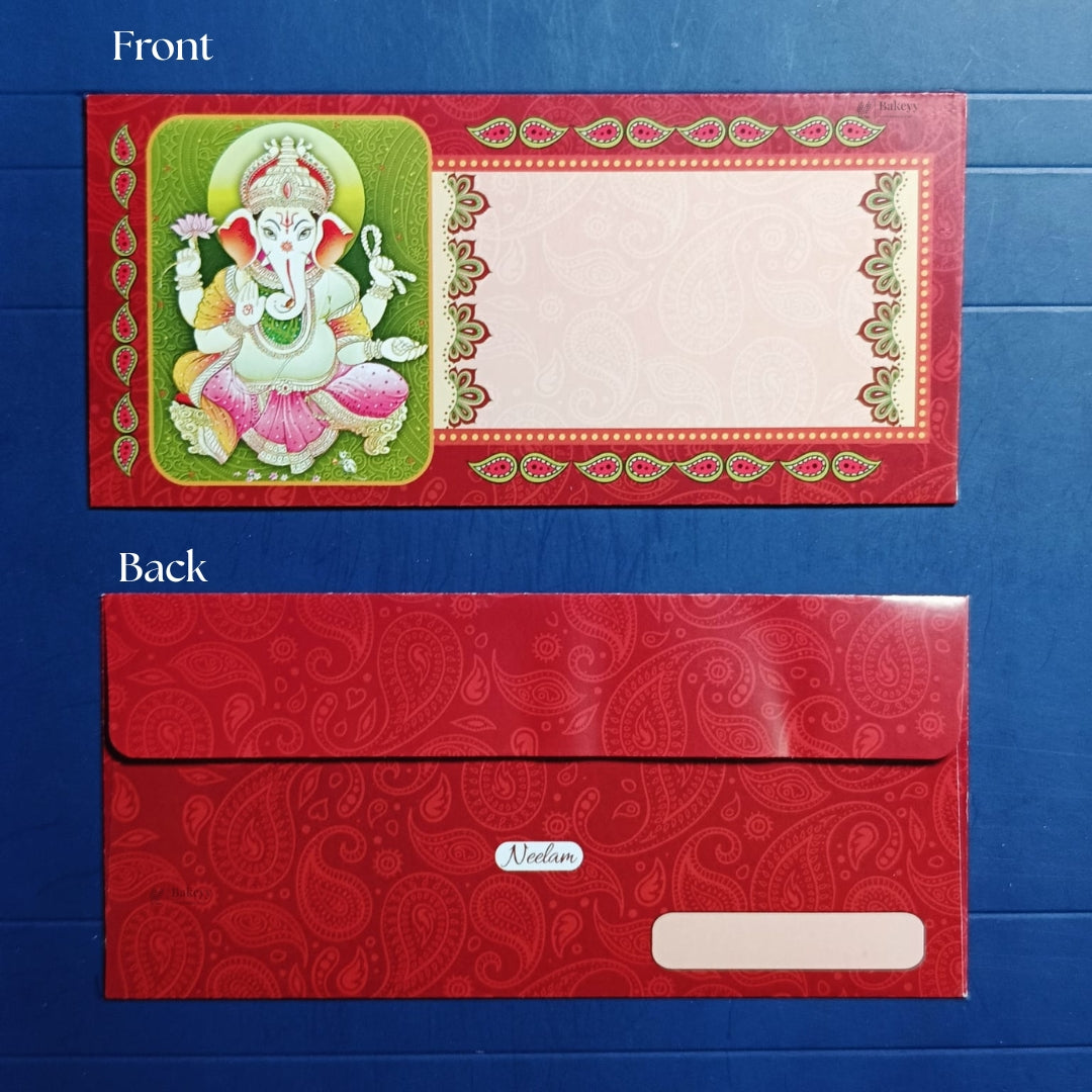 Shree Ganpati Shagun Envelopes | Traditional Cash & Gift Envelopes | Multiple Divine Designs | Pack of 25