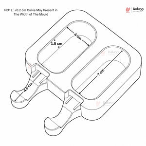 Ice Cream Popsicle Mould | 4 Cavity & 8 Cavity Variants | Kulfi Bar Mould with Stick Slot