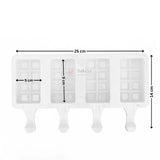 Silicone Chocolate Bar Lollipop Mould  4 Cavity Chocolate Stick Mold Tray  Popsicle Style Chocolate Bar Mold  Pack of 1