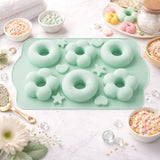 Silicone Donut & Flower Chocolate Mould Multi-Shape Star & Heart Dessert Mould | Pack of 1