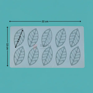 SiliconeLeafGarnishingMouldforChocolate_CakeDecoration10CavityLeafDesignPackof1_1 - Bakeyy.com