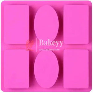 Silicone Multi-Shape Soap Mold – Rectangular & Oval Design - Bakeyy.com - India - Silicone Multi-Shape Soap Mold – Rectangular & Oval Design - Default Title