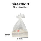 Silver Crystal Mesh Gifting Tray with Ivory Net Cover and Tassel Accents | Luxury Hamper for Special Occasions - Bakeyy.com - India - Silver Crystal Mesh Gifting Tray with Ivory Net Cover and Tassel Accents | Luxury Hamper for Special Occasions - Medium - 10 Inches