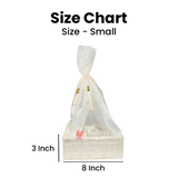 Silver Crystal Mesh Gifting Tray with Ivory Net Cover and Tassel Accents | Luxury Hamper for Special Occasions - Bakeyy.com - India - Silver Crystal Mesh Gifting Tray with Ivory Net Cover and Tassel Accents | Luxury Hamper for Special Occasions - Small - 8 Inches