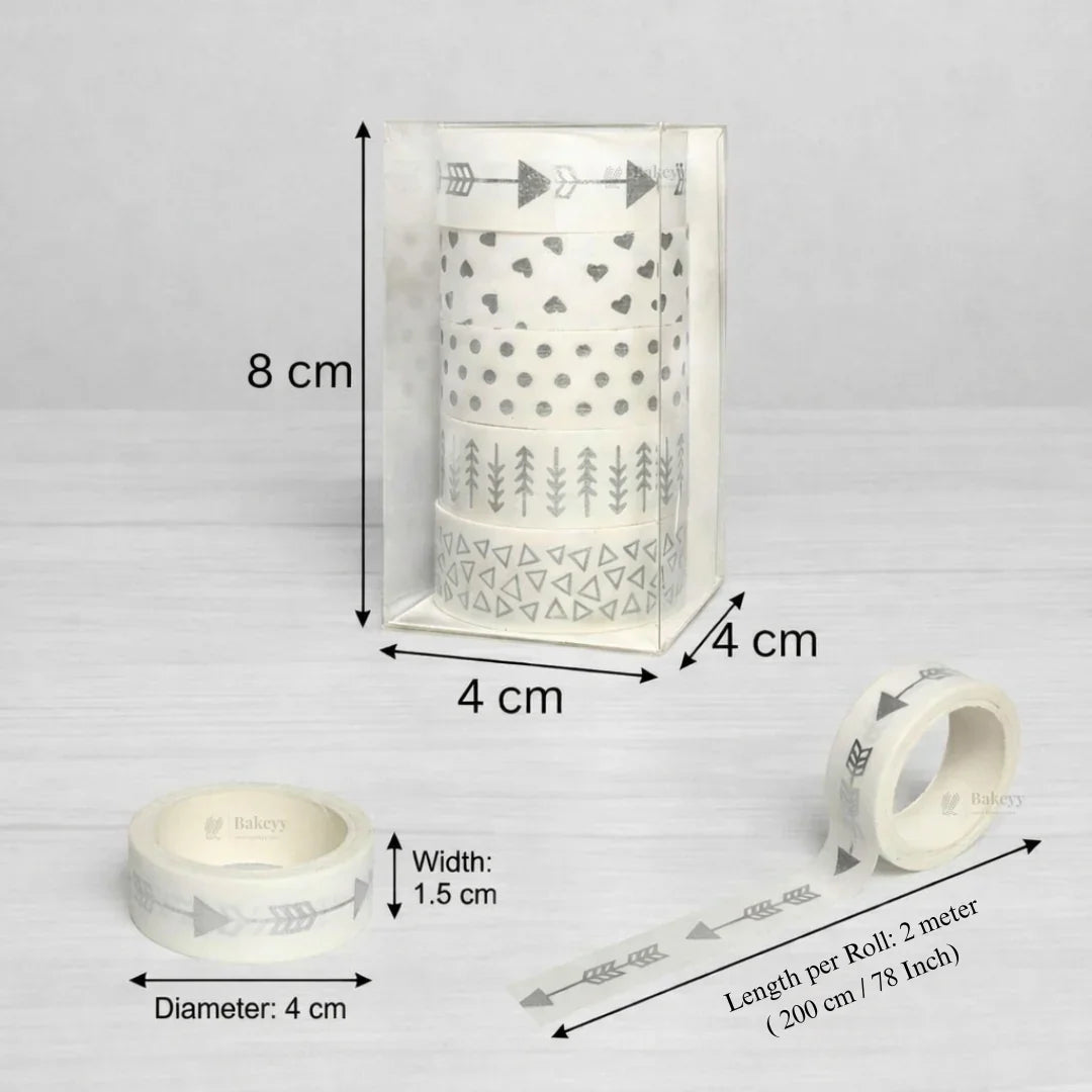 Silver_Foil_Decorative_Washi_Tape_Set_16 - Bakeyy.com