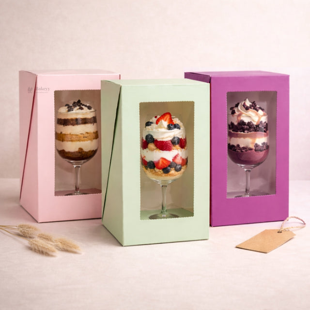 Single Glass Gift Box with Window | 3 Colors Available | Pack of 10