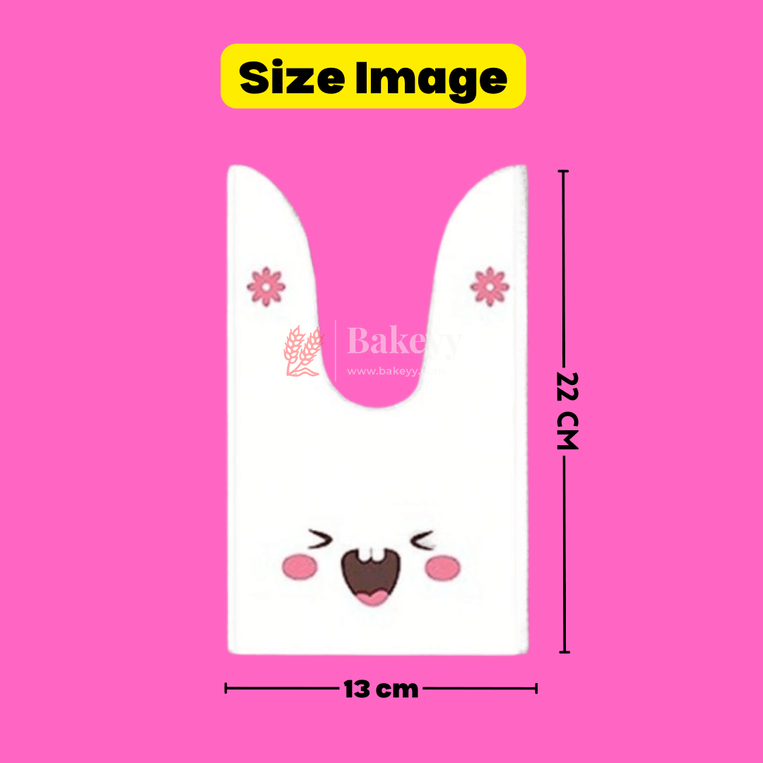 S Rabbit Ear Candy Gift Bags Cute Plastic Bunny Goodie Bags Candy Bags for Kids Bunny Party Favors | Pack of 50 - Bakeyy.com - India - S Rabbit Ear Candy Gift Bags Cute Plastic Bunny Goodie Bags Candy Bags for Kids Bunny Party Favors | Pack of 50 - Design 1