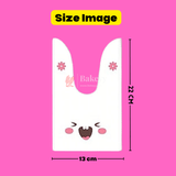 S Rabbit Ear Candy Gift Bags Cute Plastic Bunny Goodie Bags Candy Bags for Kids Bunny Party Favors | Pack of 50 - Bakeyy.com - India - S Rabbit Ear Candy Gift Bags Cute Plastic Bunny Goodie Bags Candy Bags for Kids Bunny Party Favors | Pack of 50 - Design 1