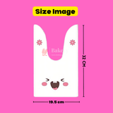 XL Rabbit Ear Candy Gift Bags Cute Plastic Bunny Goodie Bags Candy Bags for Kids Bunny Party Favors | Pack of 50 - Bakeyy.com - India - XL Rabbit Ear Candy Gift Bags Cute Plastic Bunny Goodie Bags Candy Bags for Kids Bunny Party Favors | Pack of 50 - Default Title