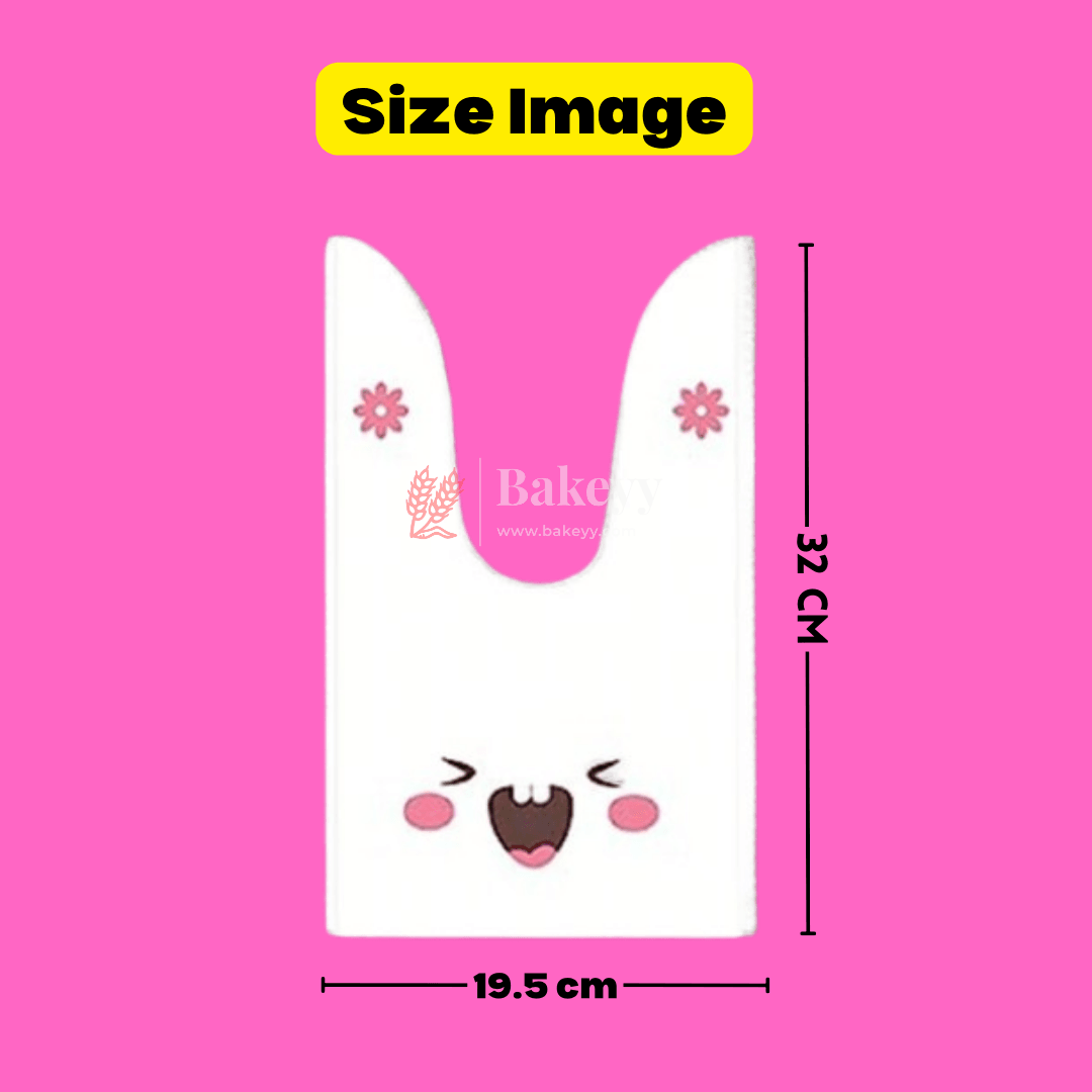 XL size | Rabbit Ear Candy Gift Bags | Cute Plastic Bags | Bunny Party Favors | Pack of 50 - Bakeyy.com - India - {{ variant.name }}