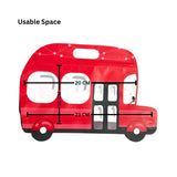 Red Bus Shape Zip Lock Bags | Bus Shape Bags For Kids | Pack of 50