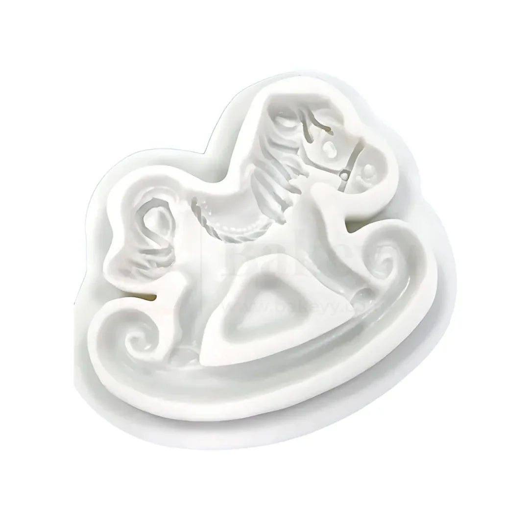 554 - Rocking Horse Shape Silicone Fondant Mould - 1 Piece