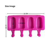 4-Cavity | Silicone Popsicle Mould Small | Reusable Non-Stick - 1 Piece