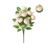 Artificial Button Rose Flower Bouquet - 40cm | Elegant Floral Bunch for Home Decor, Vase Styling & Events - Pack of 1