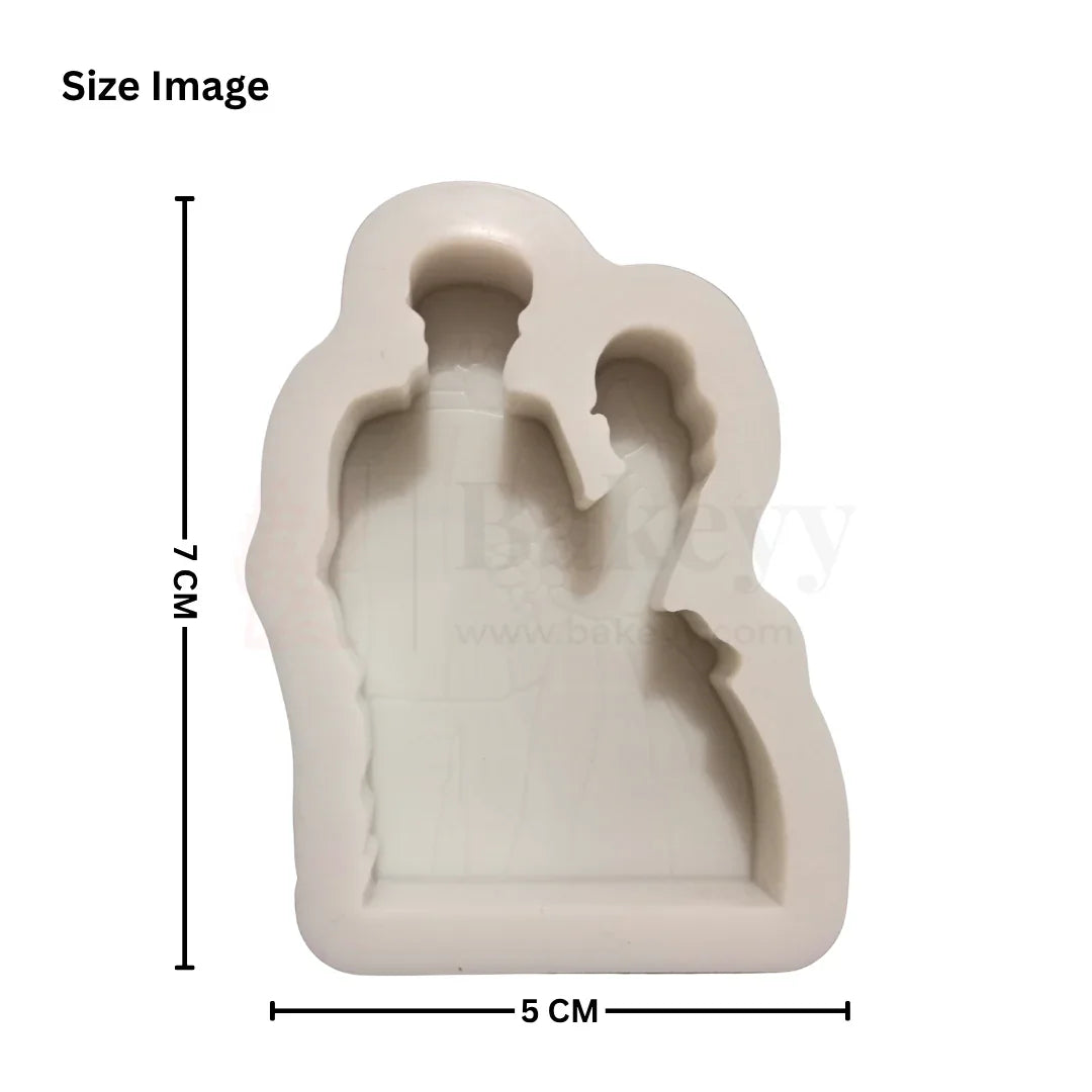 592 - Bride & Groom Couple Silicone Fondant Mould – 1 Piece
