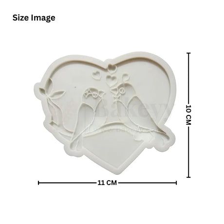 584 | Love Birds Shape Silicone Mould - 1 Piece - Bakeyy.com - India - 584 | Love Birds Shape Silicone Mould - 1 Piece - Default Title