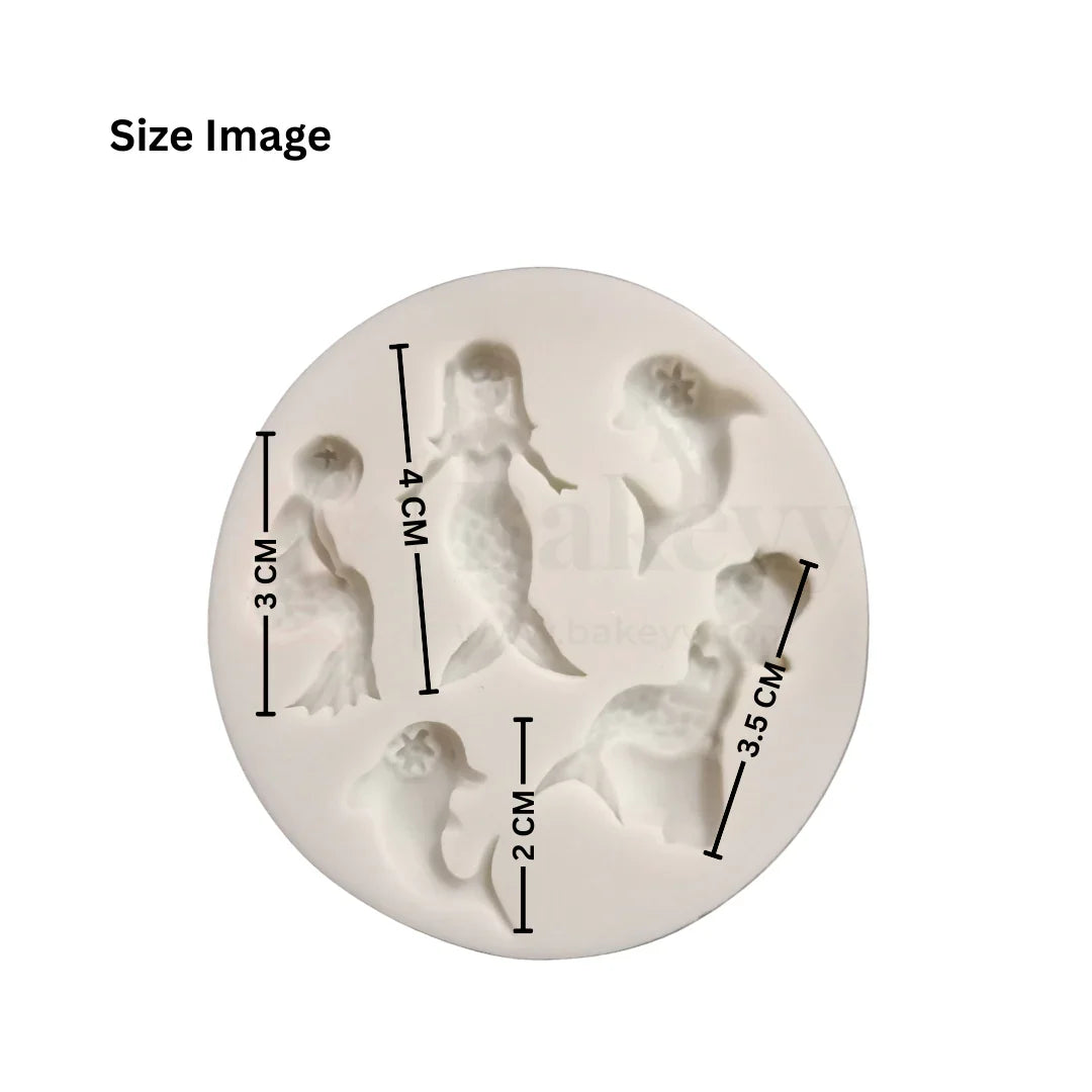 535 | Mermaid Shape Silicone Fondant Mould - 1 Piece