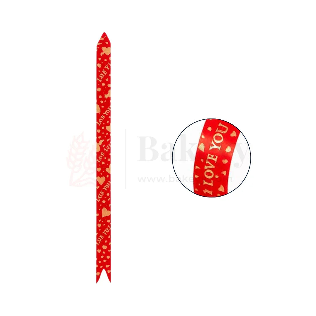 Printed Red | Pull-Up Ribbon Mixed Designs | Pack of 10 - Bakeyy.com - India - Printed Red | Pull-Up Ribbon Mixed Designs | Pack of 10 - Small