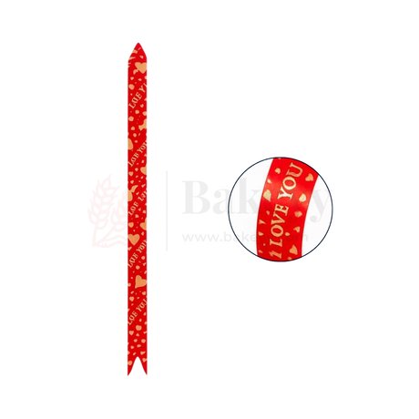 Printed Red | Pull-Up Ribbon Mixed Designs | Pack of 10 - Bakeyy.com - India - Printed Red | Pull-Up Ribbon Mixed Designs | Pack of 10 - Small