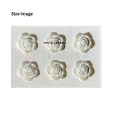 507 - 6 Rose Flower Silicone Fondant Mould - 1 Piece