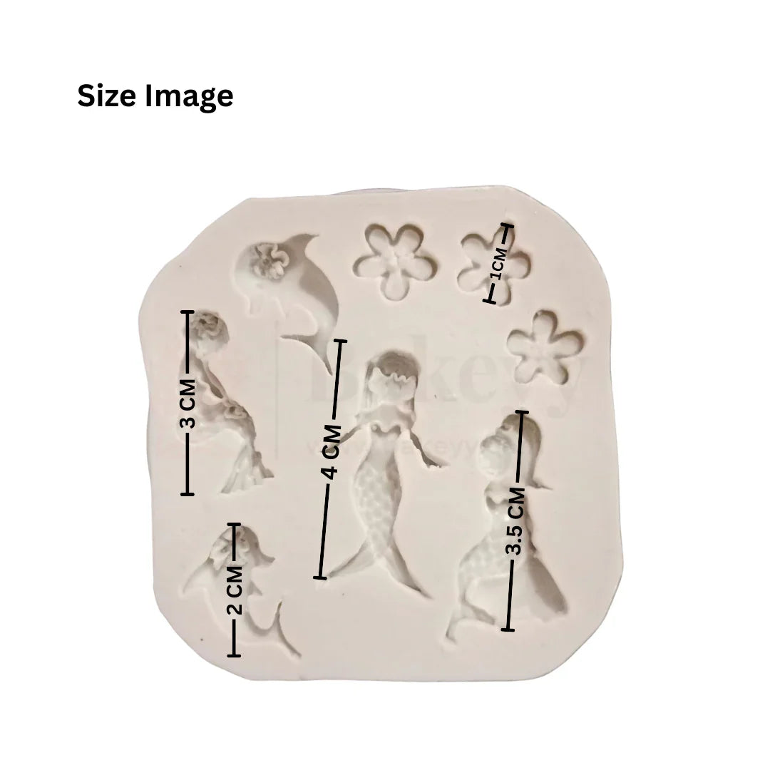 1205 | Mermaid Shape Silicone Fondant Mould - 1 Piece