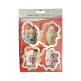 Vintage Plaque Frame Cookie Cutter Set – 4 Pcs | Fondant & Biscuit Cutter for Decorating