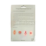 Vintage Plaque Frame Cookie Cutter Set – 4 Pcs | Fondant & Biscuit Cutter for Decorating