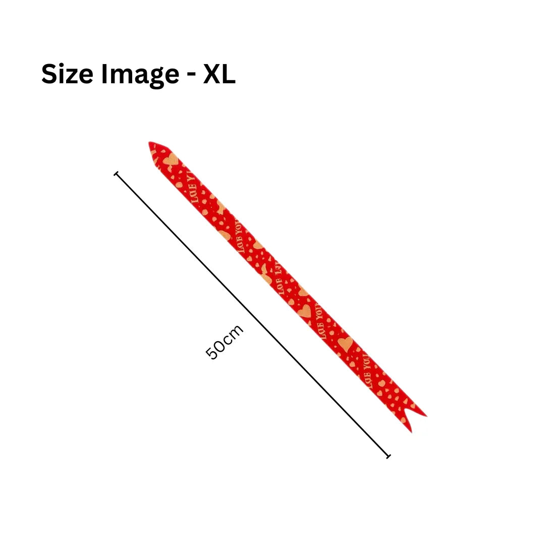 Printed Red | Pull-Up Ribbon Mixed Designs | Pack of 10 - Bakeyy.com - India - Printed Red | Pull-Up Ribbon Mixed Designs | Pack of 10 - Extra Large