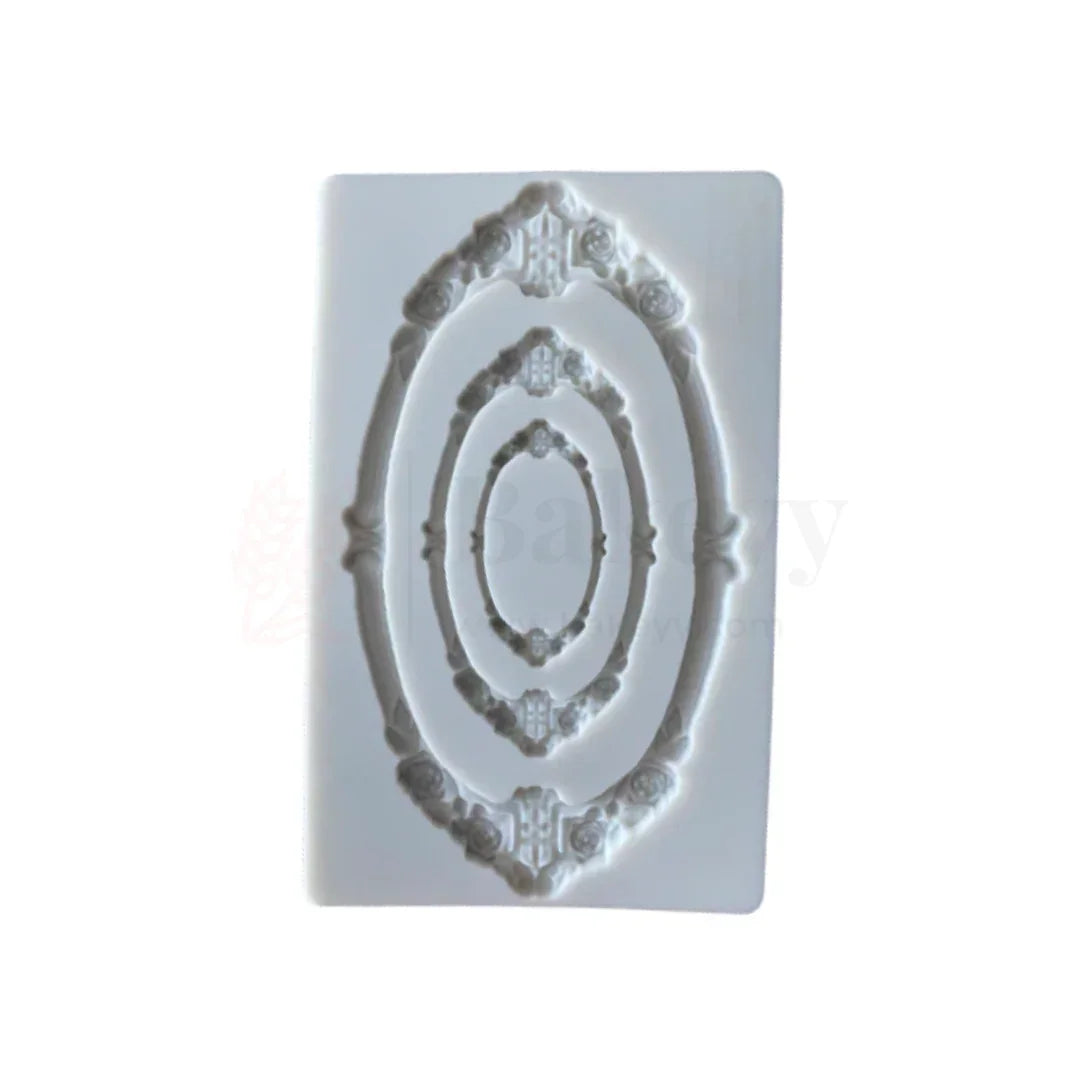 118 | Vintage Frame Silicone Mould - 1 Piece - Bakeyy.com - India - 118 | Vintage Frame Silicone Mould - 1 Piece - Default Title