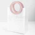 23x13x27cm | Premium Transparent Gift Bags with Handle | Leather Style Pink Colour Handles | Pack of 12 - Bakeyy.com - India - 23x13x27cm | Premium Transparent Gift Bags with Handle | Leather Style Pink Colour Handles | Pack of 12 - Default Title