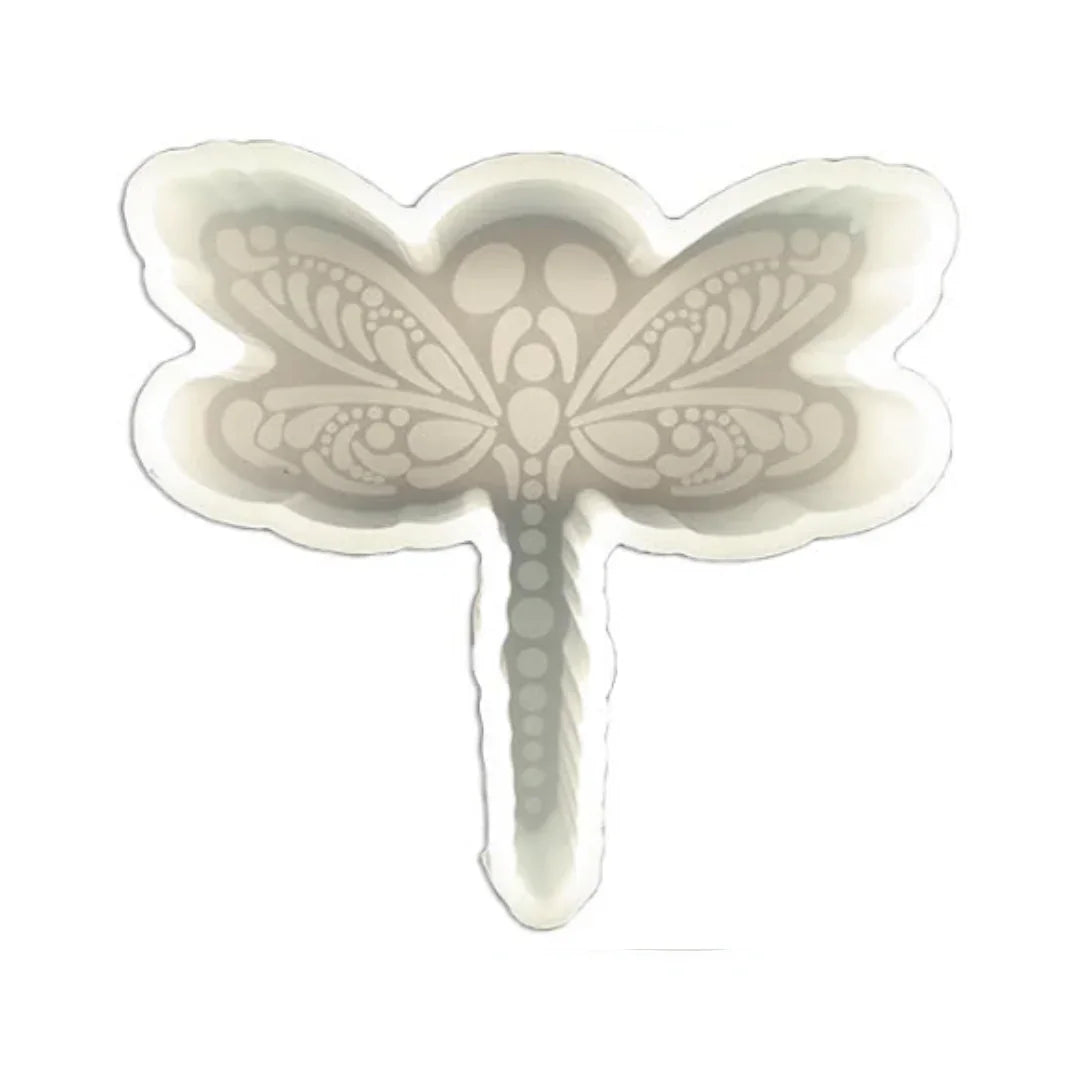 521 - Skull Face Dragonfly Shape Silicone Fondant Mould - 1 Piece