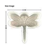 521 - Skull Face Dragonfly Shape Silicone Fondant Mould - 1 Piece
