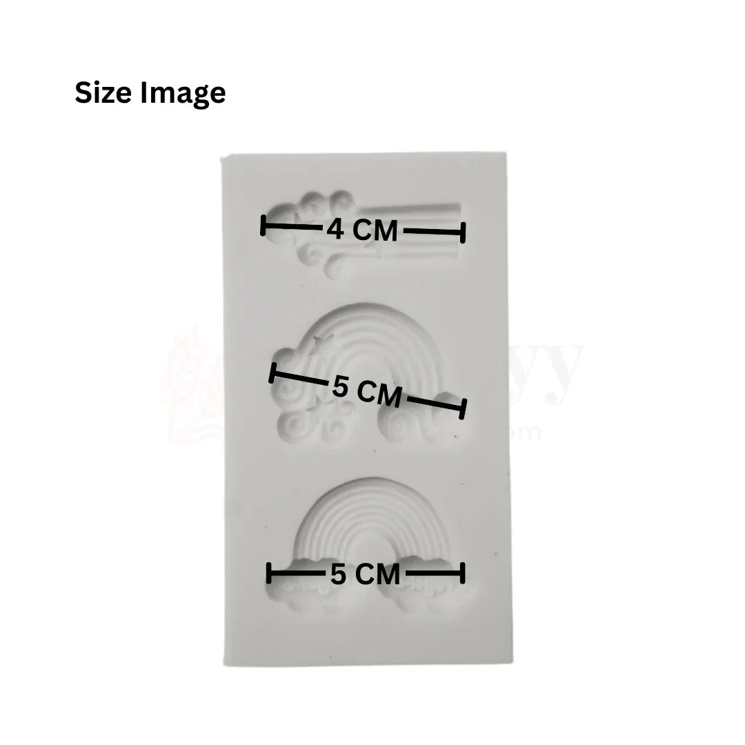 126 - Rainbow Shape Fondant Mould - 1 Piece - Bakeyy.com - India - 126 - Rainbow Shape Fondant Mould - 1 Piece - Default Title
