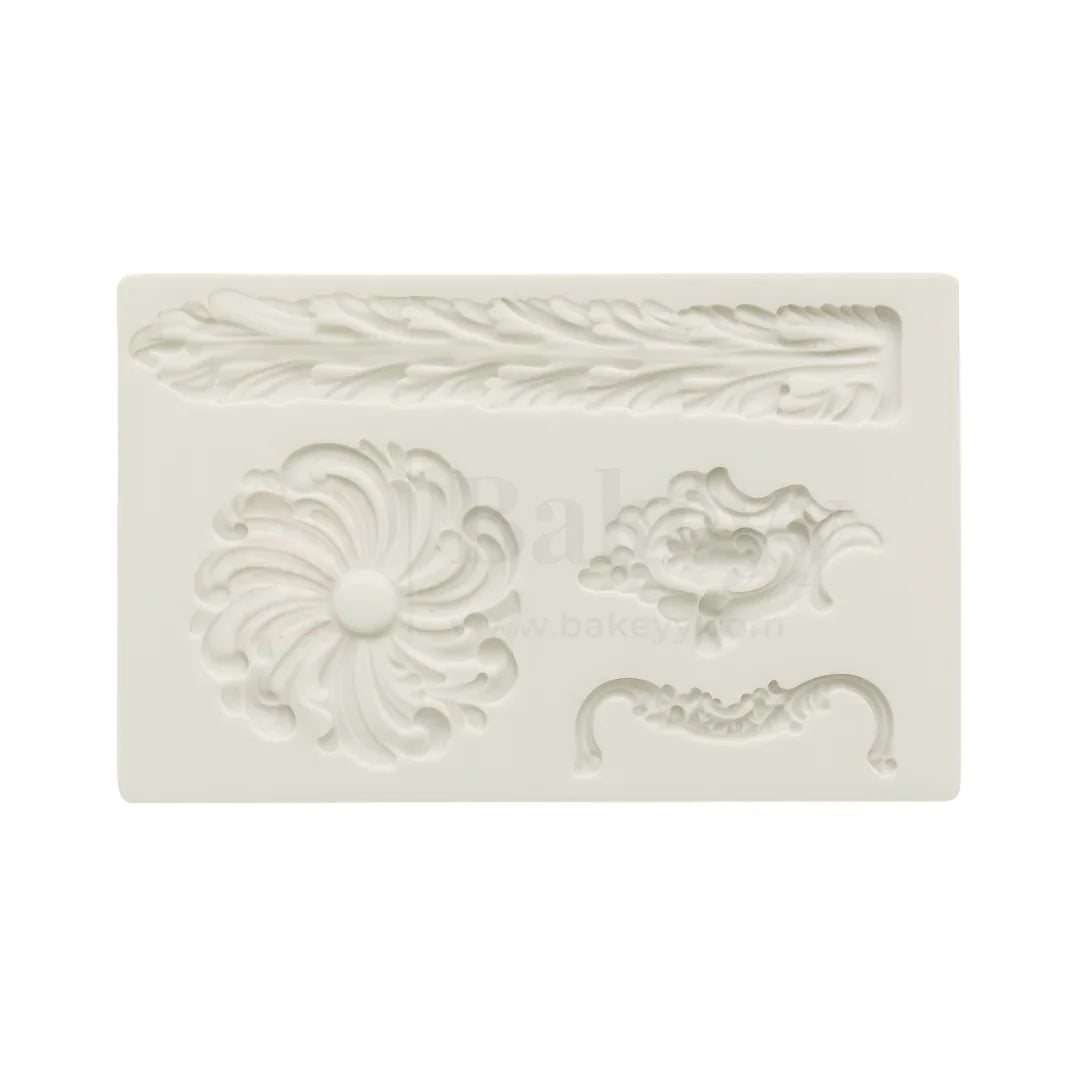 2498 | Baroque Style Decorative Silicone Mould - 1 Piece