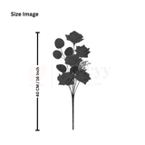Artificial White Bloomed Rose Flower Bouquet - 40cm | Elegant Faux Floral Bunch for Home Decor, Vase Styling & Events - Pack of 1