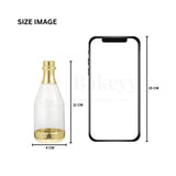Mini Champagne Design Storage Bottles – Pack of 12 | Clear Plastic Bottles with Cap for Return Gifts, Storage & DIY Crafts