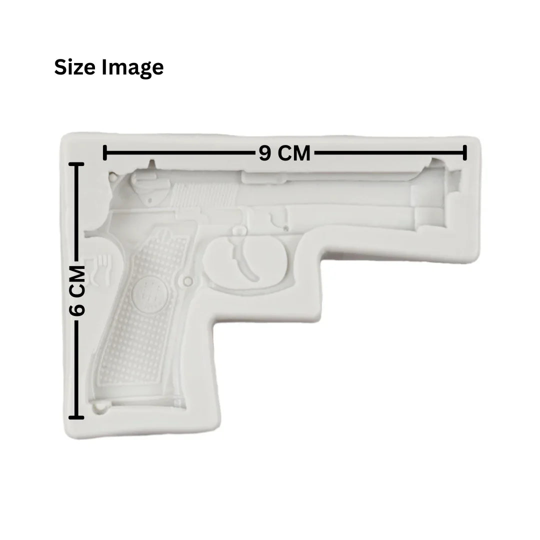 484 - Gun Shape Silicone Fondant Mould - 1 Piece