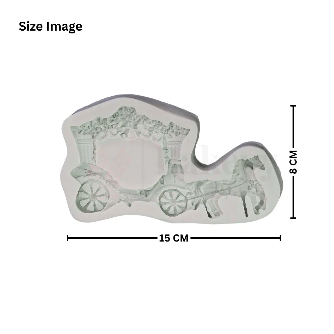 1599 | Royal Horse Carriage Silicone Mould - 1 Piece