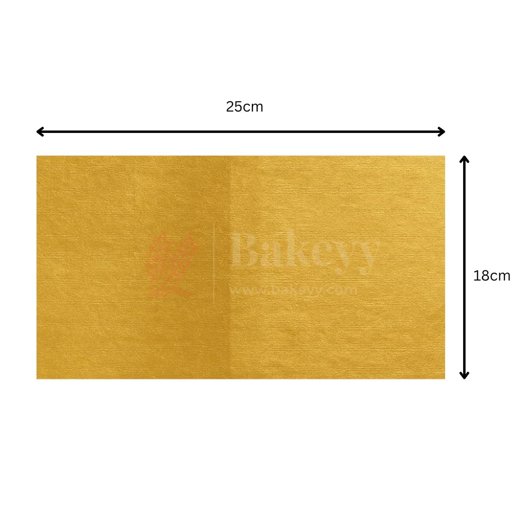 Gold Chocolate Wrapping Paper - Aluminium Embossed Foil | 7x10" Size | Pack of 200 - Bakeyy.com - India - Gold Chocolate Wrapping Paper - Aluminium Embossed Foil | 7x10" Size | Pack of 200 - Default Title