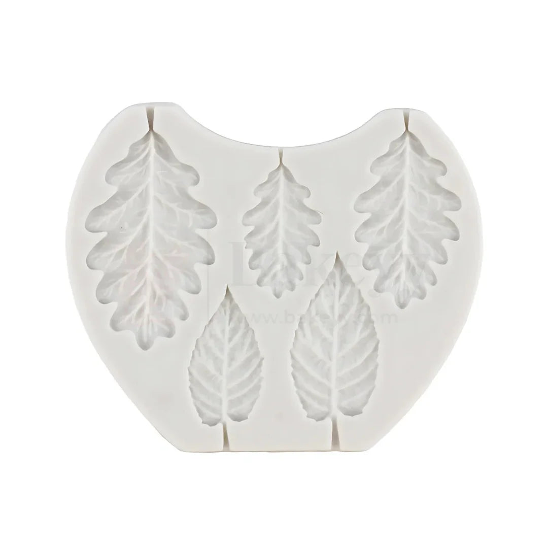 164 - Blackberry & Oak Leaf Shape Silicone Fondant Mould - 1 Piece
