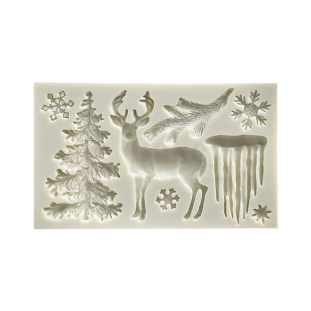594 | Elk, Glacier & Christmas Tree Silicone Mould - 1 Piece - Bakeyy.com - India - 594 | Elk, Glacier & Christmas Tree Silicone Mould - 1 Piece - Default Title