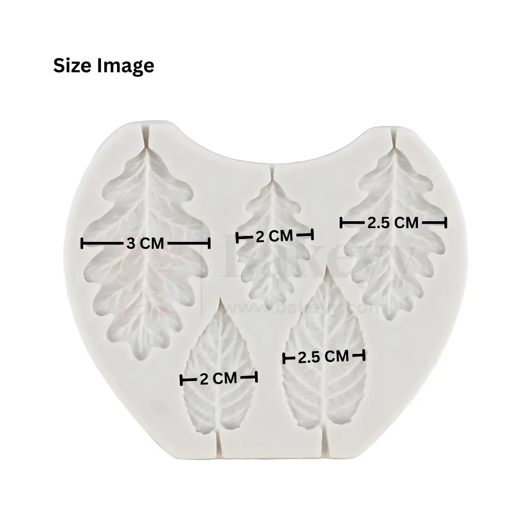 164 - Blackberry & Oak Leaf Shape Silicone Fondant Mould - 1 Piece