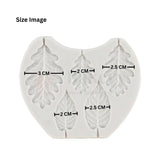 164 - Blackberry & Oak Leaf Shape Silicone Fondant Mould - 1 Piece