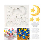 515 | Moon, Stars & Clouds Silicone Mould - 1 Piece