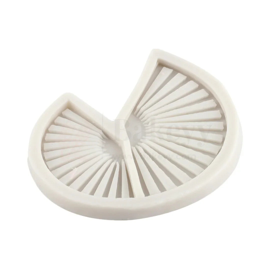 160 - Chinese Folding Fan Shape Silicone Fondant Mould - 1 Piece