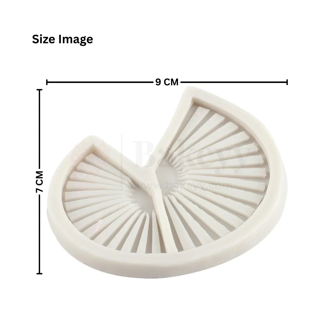 160 - Chinese Folding Fan Shape Silicone Fondant Mould - 1 Piece