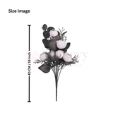 Artificial Light Peach Rose Flower Bouquet - 40cm | Elegant Faux Floral Bunch for Home Decor, Vase Styling & Events - Pack of 1
