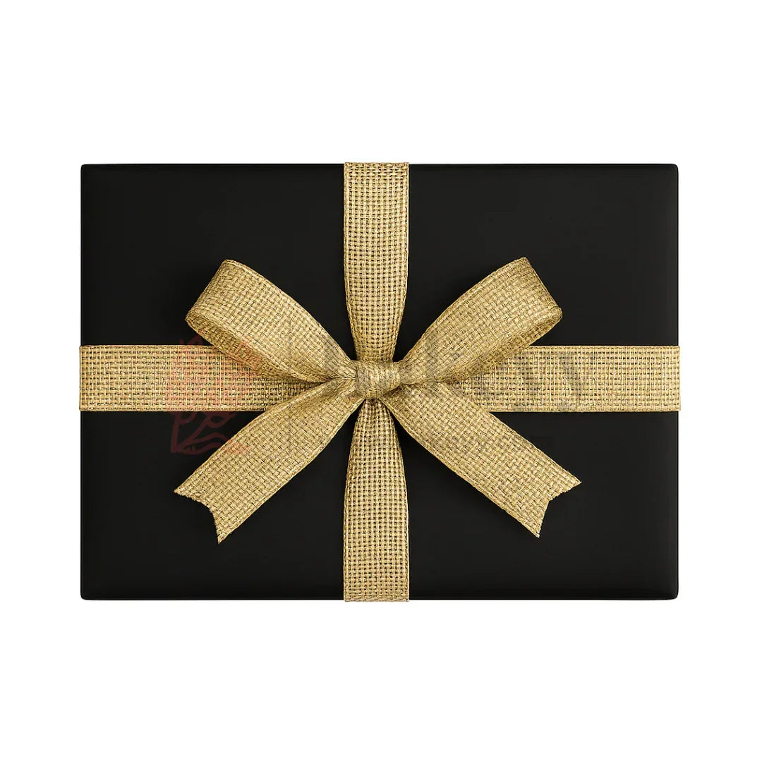 10431 | 0.5 Inch |18 Mtr - Metallic Beige Jute Ribbon Burlap Roll