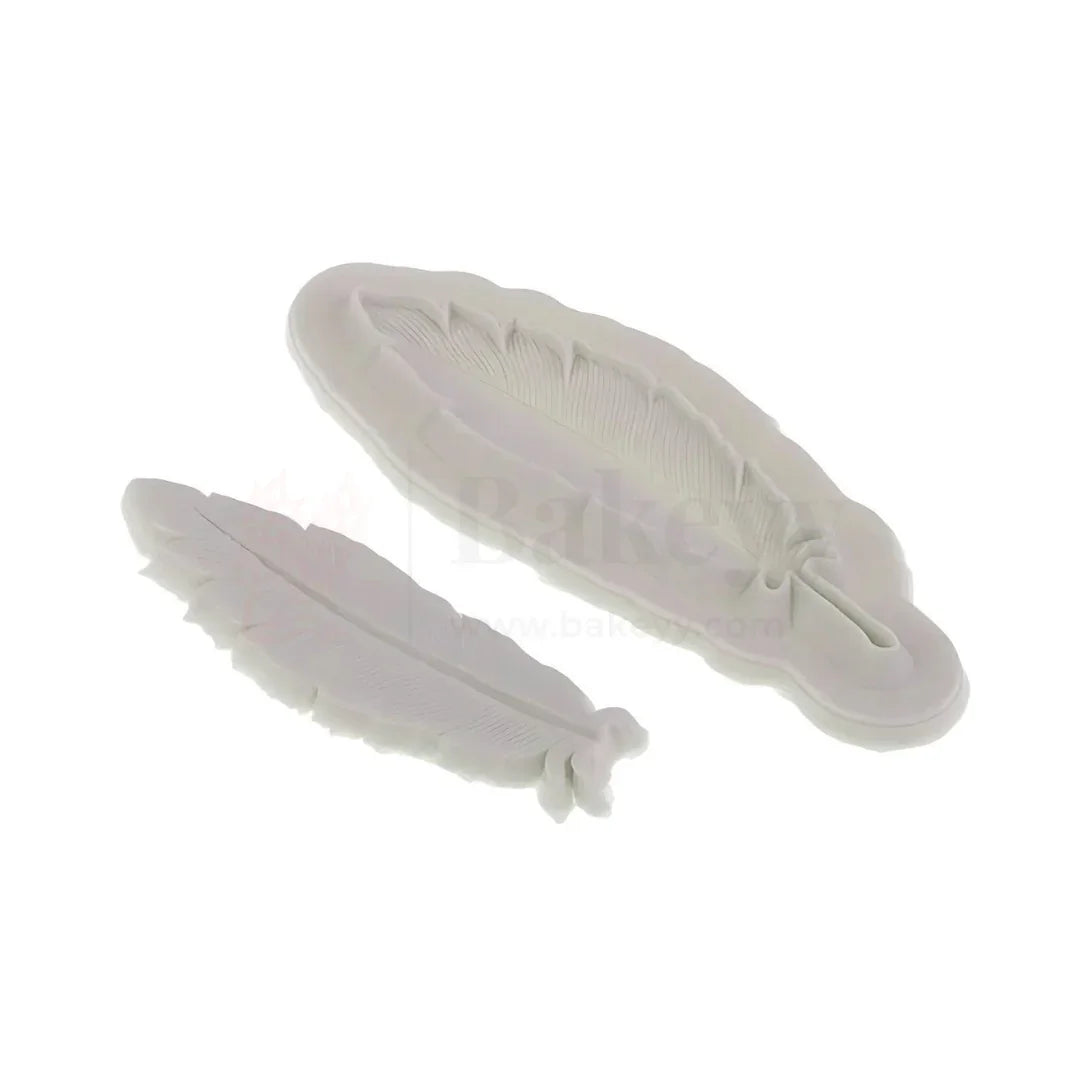 5734 - 2 Feather Shape Silicone Fondant Mould - 1 Piece