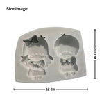 588 | Cute Cartoon Boy & Girl Silicone Mould - 1 Piece